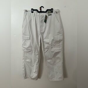 White Heavy Duty Cargo Pants